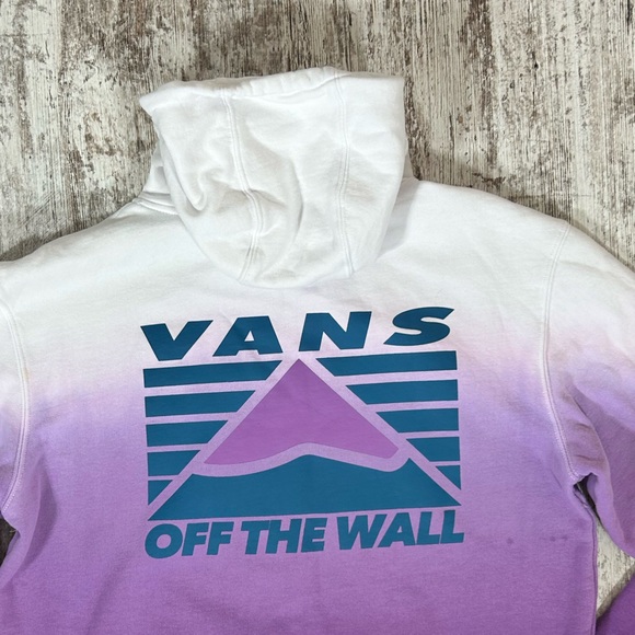 Women’s Vans Off the Wall Hi-Point Dip Dye Hoodie Purple White Size Large - Picture 8 of 9